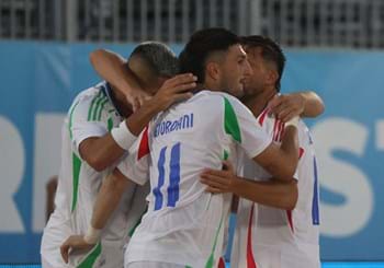 EBSL, Italia travolgente al debutto: 5-1 alla Danimarca alla Stabia Beach Arena. Del Duca: “Ho visto il giusto piglio”