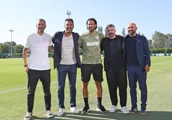 Gattuso fa visita al Sassuolo: incontro con Fabio Grosso e i calciatori neroverdi